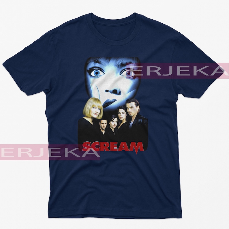 Chemise SCREAM Drew Barrymore, Regardons la chemise de film d'horreur, T-shirts d'horreur effrayante, T-shirt fan hommage Kill3r Sidney, cadeau Stu Matcher Scream image 2