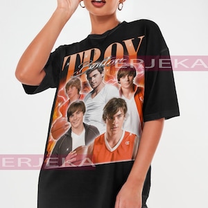 Troy Bolton 90er Jahre T-Shirt - Troy Bolton Bootleg T-Shirts, Troy Bolton Fans Geschenke, Troy Bolton Vintage Retro Shirt, Troy Bolton Jugend Kinder T-Shirt