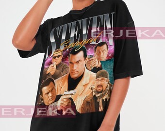 Maglietta vintage di Steven Seagal, maglietta omaggio a Steven Seagal, magliette da fan di Steven Seagal, maglione retrò anni '90 di Steven Seagal, regalo di merchandising di Steven Seagal