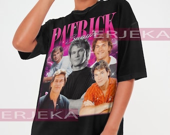 Maglietta vintage PATRICK SWAYZE / Magliette per fan omaggio a Patrick Swayze / Omaggio retrò a Patrick Swayze / Grafica retrò anni '90 Patrick Swayze / Programma TV