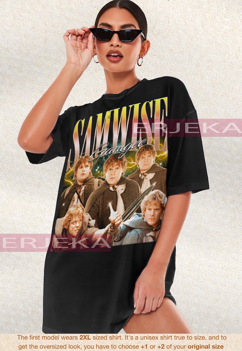 SAMWISE GAMGEE Shirt, Samwise Gamgee Vintage Shirt, Samwise Gamgee Retro 90er Jahre Tshirt, Samwise Gamgee Bootleg Tee, Samwise Gamgee Pullover Bild 1
