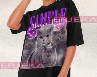 Custom Comfort Colors Vintage Pet TShirt Pet Photo + Name Custom Dog Shirt Personalized Shirt Custom T Shirts for Humans Cat Shirt 90's Tee