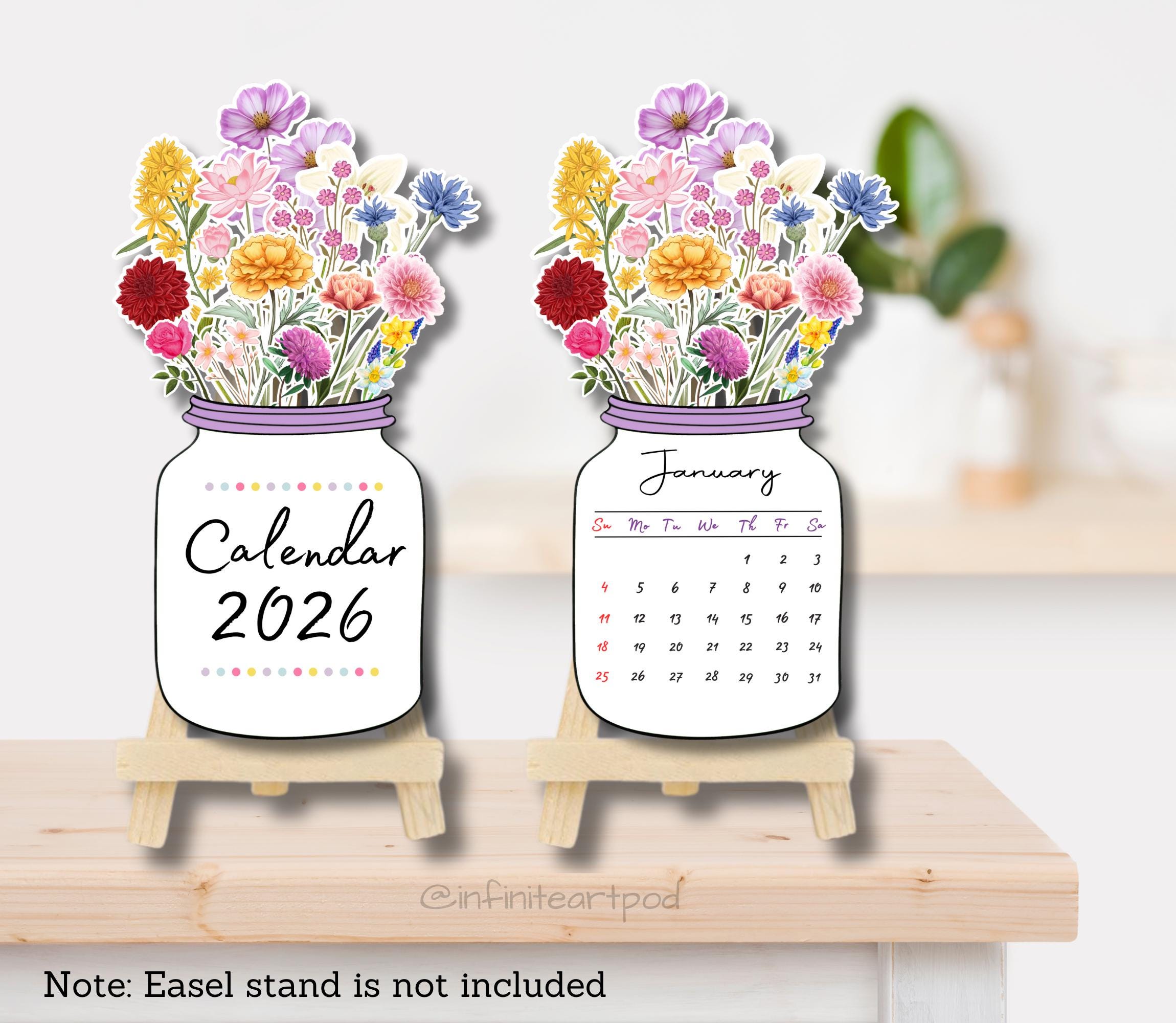 Calendario Da Tavolo | Calendario Mensile Da Tavolo | Calendario In - Foto 10