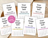 Blank Calendar 2025, calendar template, diy calendar, printable calendar, mini desk calendar, desk calendar