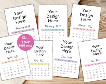 Blank Calendar 2027, calendar template, diy calendar, printable calendar, mini desk calendar, desk calendar