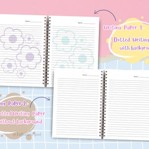 Floral Notebook Cover Printable, Digital Journal Cover, Flower Planner ...