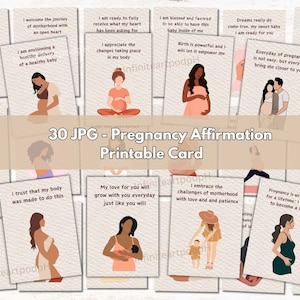 Carte d'affirmation de grossesse, carte imprimable de naissance, carte d'affirmation positive, carte imprimable de grossesse, citation positive pour la grossesse