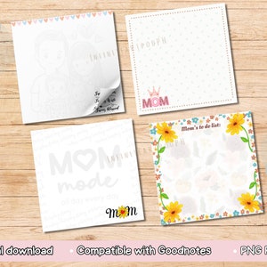 Mothers day notepad, mom notepad, gift for mom notepad, mom memo pad, printable notepad, mothers day printable notepad, notepad template image 3