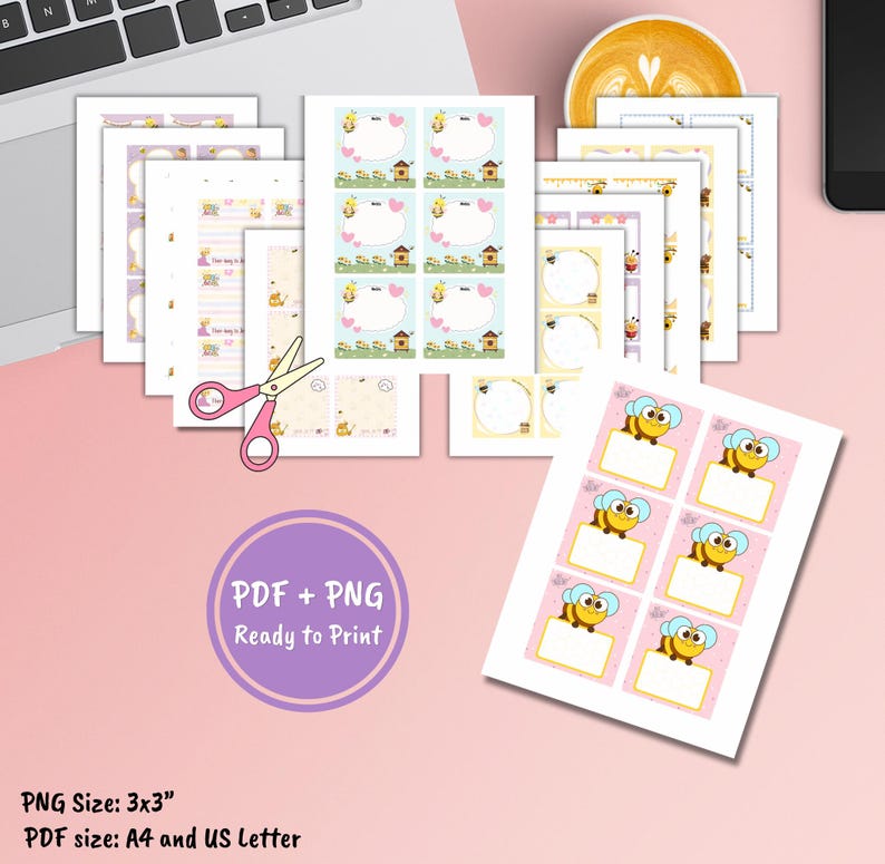 Bee Notepad, Bee Memopad, Bee Positive Notepad, Kawaii Notepad ...