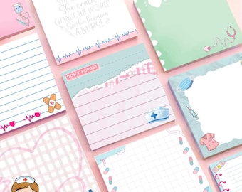 Nurse Notepad, medical stationery , to do list, printable notepad, instant download
