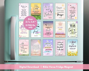 Plantilla de imán para refrigerador con versículo bíblico, imán con versículo bíblico, plantilla de imán para refrigerador, plantilla de imán cristiano, plantilla de imán para refrigerador