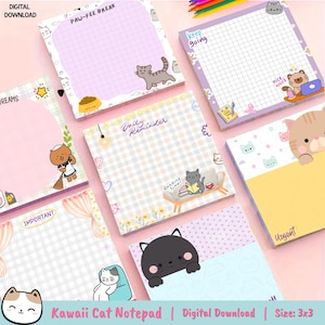 Kawaii Katzen Notizblock, Katzen Notizblock, Katzen Notizblock, Katzen Notizblock, kawaii Notizblock, Katzen Notizblock