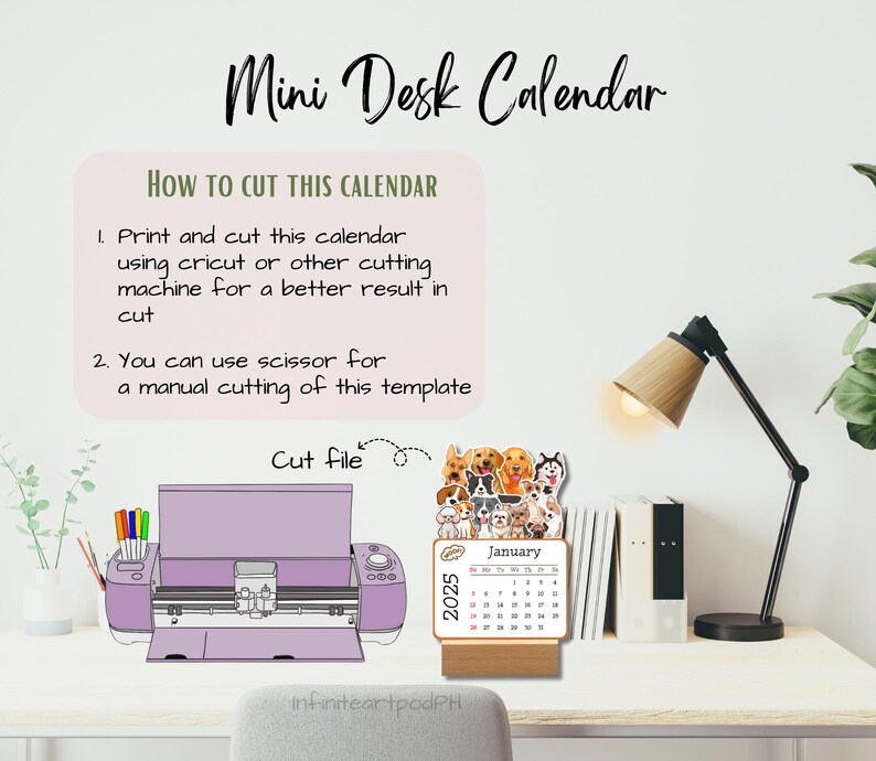 Dog Calendar, Desk Calendar, Mini Desk Calendar, Calendar 2025