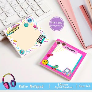 Retro Groovy Notepad: 90s Style Printable (PDF & PNG Download - Etsy