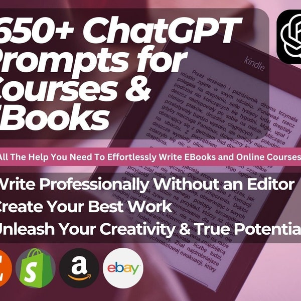 ChatGPT Prompts for Courses & EBooks | Create Best Selling Online Courses | AI Development Tool for Time Saving and Passive Income