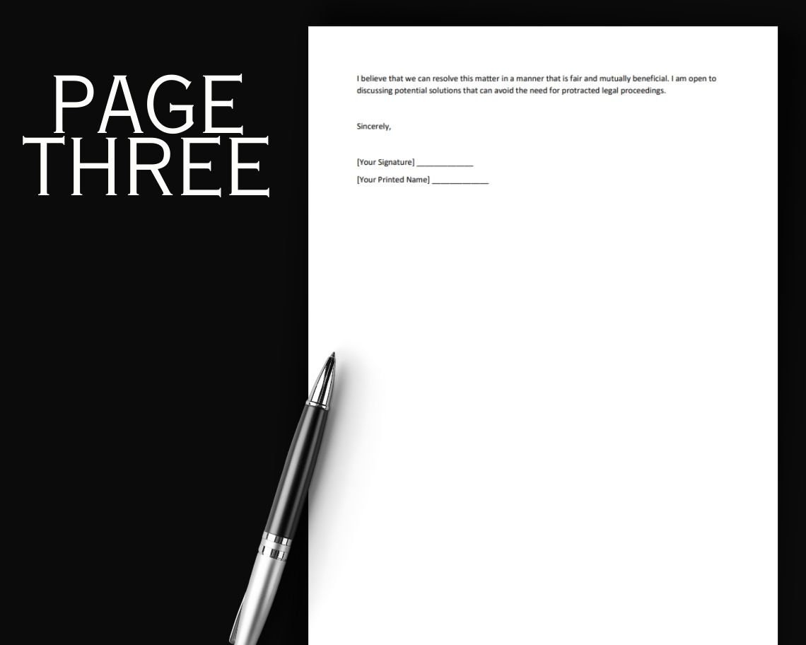 Letter Before Claim | Legal Document Lawyer Certified Binding Contract ...