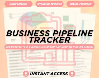 Business Pipeline Tracker | Sales Pipeline Spreadsheet | Detailed Sales Target Report Planner