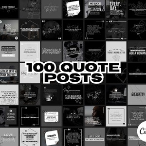 Over 625 Editable Black & White Instagram Templates for Canva | Social ...