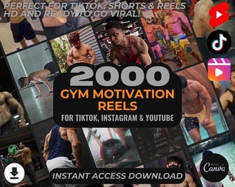 2000 Gym Motivation Reels | DFY Done For You Viral Clips | TikTok Instagram Reels Facebook Youtube Shorts | English Videos Ready To Post