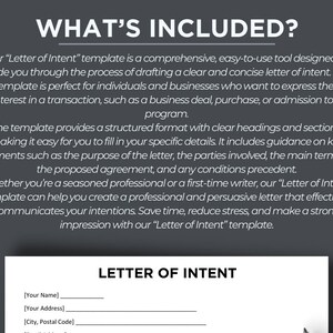 Letter Of Intent Legal Document Lawyer Certified Binding Contract Save Money on Legal Fees Instant Printable Download Easily Editable image 5