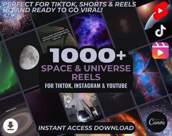 1000+ Space & Universe Reels | Aesthetic Stock Footage Viral Clips | TikTok Instagram Reels Facebook Youtube Shorts | Easy To Edit Videos