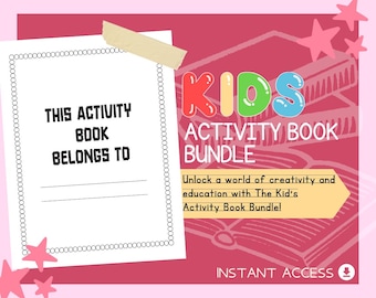 Kids Activity Book Bundle | 3 Children's Educational Activity Books | Coloring Pages | Scissor Skills | Learning Tracing & Drawing Sheets |