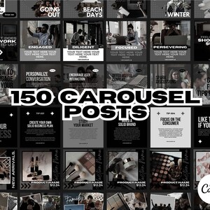 Over 625 Editable Black & White Instagram Templates for Canva | Social ...