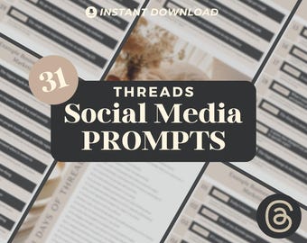 31 Threads Prompts With Examples | One Month of Engaging & Viral Prompts For Social Media | Expand Growth With Relevant Posts and Questions
