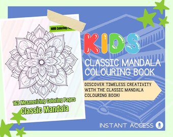 Mandala Malbuch klassisch | 162 Klassische Grafikseiten | Kinder & Erwachsene Kunstbücher | Druckbare Zeichnung Color Blätter für jedes Alter |