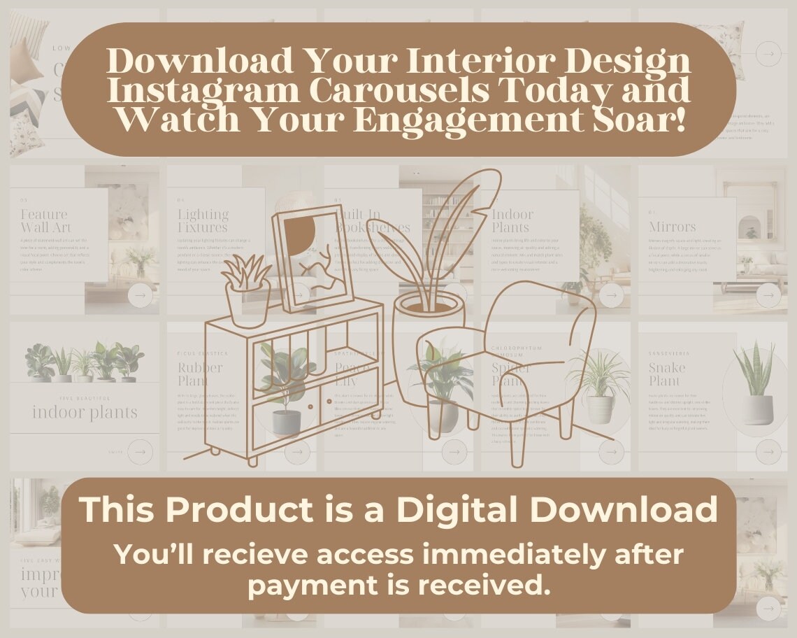 Interior Design Instagram Carousels | 25 Social Media Graphics ...