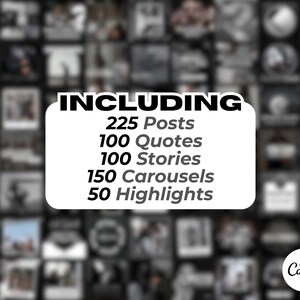 Over 625 Editable Black & White Instagram Templates for Canva | Social ...