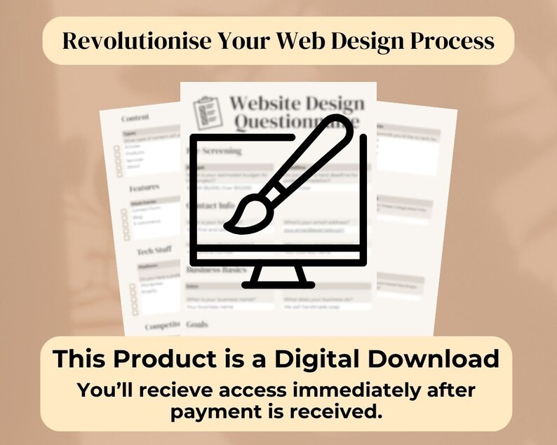 Website Development Questionnaire Website Design Questionnaire Spreadsheet | Web Designer Predesigned ...
