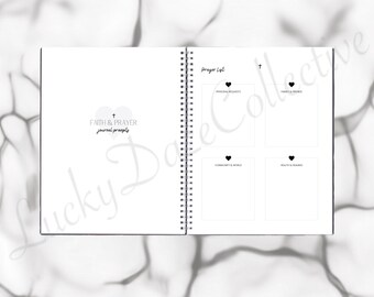 Diario di fede e preghiera, diario di preghiera stampabile, spunti di preghiera personalizzabili, modello canva modificabile, diritti di rivendita PLR, pdf stampabile