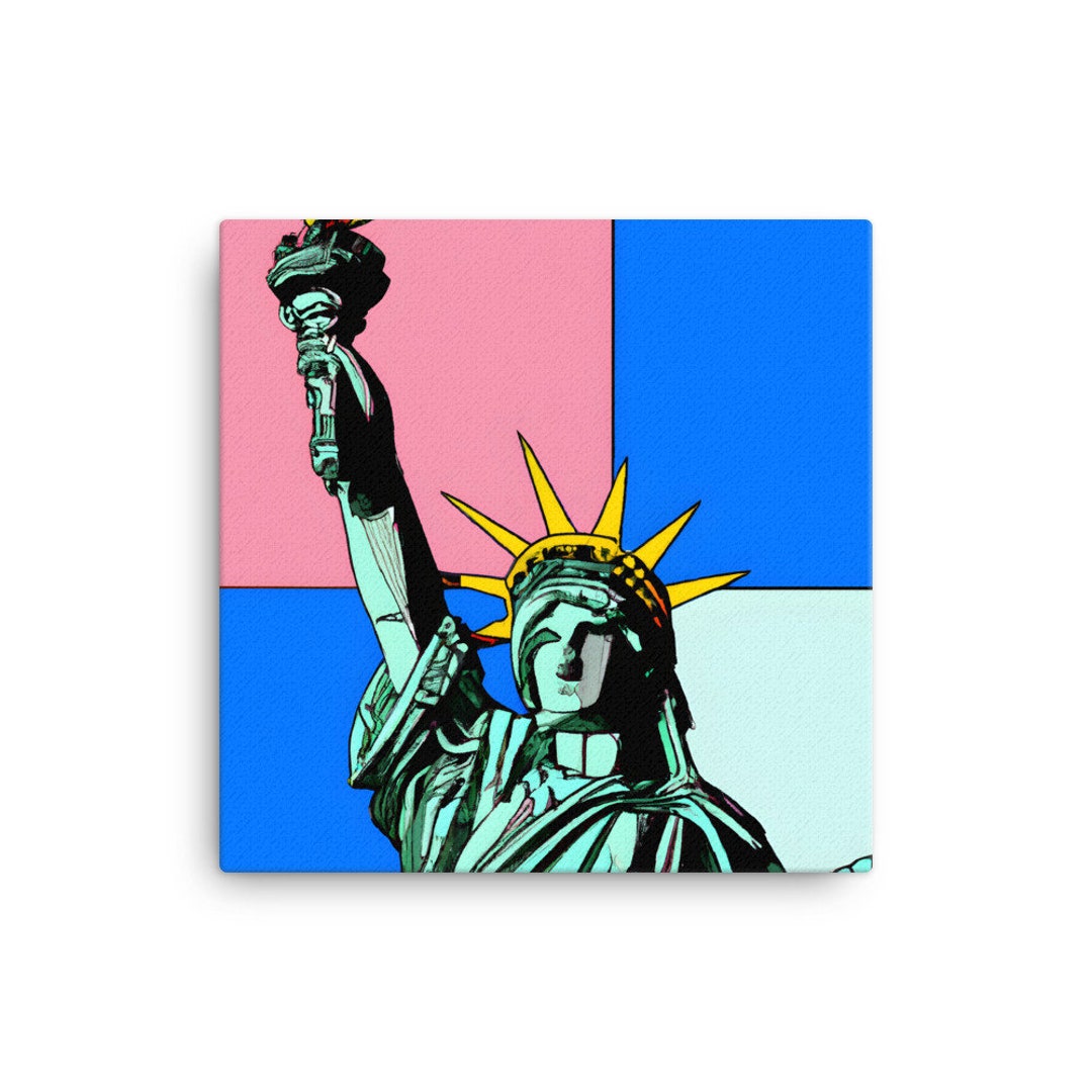 Statue of Liberty (ai-generated, Lichtenstein-style V1) - Etsy