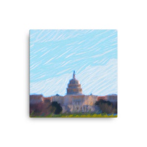 Capitol Building à Washington DC (AI Art, style Monet)