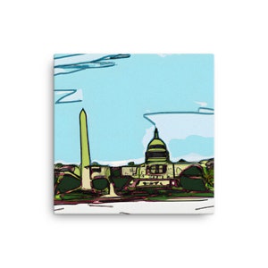 Capitol Building in Washington DC (AI Art, Cezanne-style)
