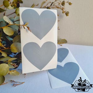 25 adesivi da grattare - Adesivi da grattare cuore grigio - Adesivo da grattare cuore grande - Cuore alto 6 cm - Annuncio del sesso del bambino - Annuncio di matrimonio