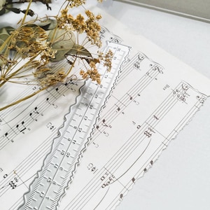 Scheurlineaal - embossing mal - papierscheurlineaal - scrapbookingstansen - liniaal stansvormen van 20 cm - Paper Craft snijmal - DIYcard
