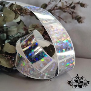 25 pièces autocollants à gratter - Autocollants à gratter holographiques - Autocollants à gratter allongés - 5 x 2,5 cm - Annonce de genre - Mariage - autocollants à gratter