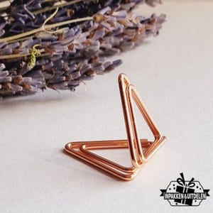 25 Stück Dreieck Tischkartenhalter, Tischständer, Tischdeko, Postkartenhalter, Hochzeitsdeko, Tischkartenhalter für Gäste, Roségold