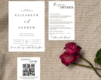 Minimalist Wedding Invitation Templates