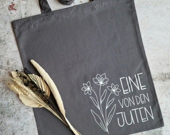 One of the jutes / jute bag / cloth bag / pouch / gray tote bag / shopping bag