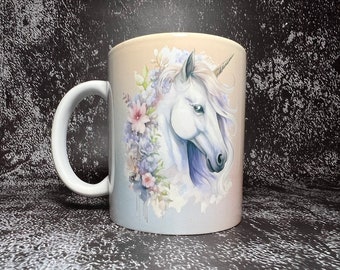 Cute Unicorn Mug, Personalized Girls Mug, Coffee Tea Mug Gift for Girls, Unicorn Gift, Daughter Birthday Gift