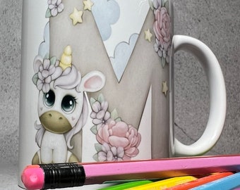 Gift school enrollment cup school child with unicorn school start PERSONALIZED