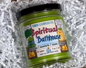 Spiritual Bathhouse Candle | Anime Inspired Candle | Hand Poured Vegan Wax Blend Candle | 9 oz, 4 oz Candle