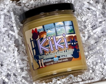 Kiki Candle | Delivery Service Inspired Anime Candle | Hand Poured Vegan Wax Blend Candle | 9 oz, 4 oz Candle