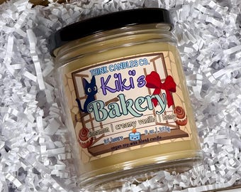 Kiki's Bakery Candle | Delivery Service Inspired Anime Candle | Hand Poured Vegan Wax Blend Candle | 9 oz, 4 oz Candle