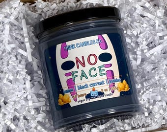 No Face Candle | Anime Inspired Candle | Hand Poured Vegan Wax Blend Candle | 9 oz, 4 oz Candle