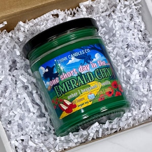 Emerald City Candle | The Wizard of Oz Inspired Candle | Hand Poured Vegan Wax Blend Candle | 9 oz, 4 oz Candle