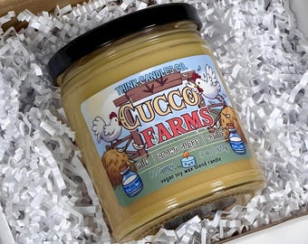 Candela Cucco Farms / Candela ispirata al gioco TLOZ / Candela in miscela di cera vegana versata a mano / Candela da 9 oz, 4 oz